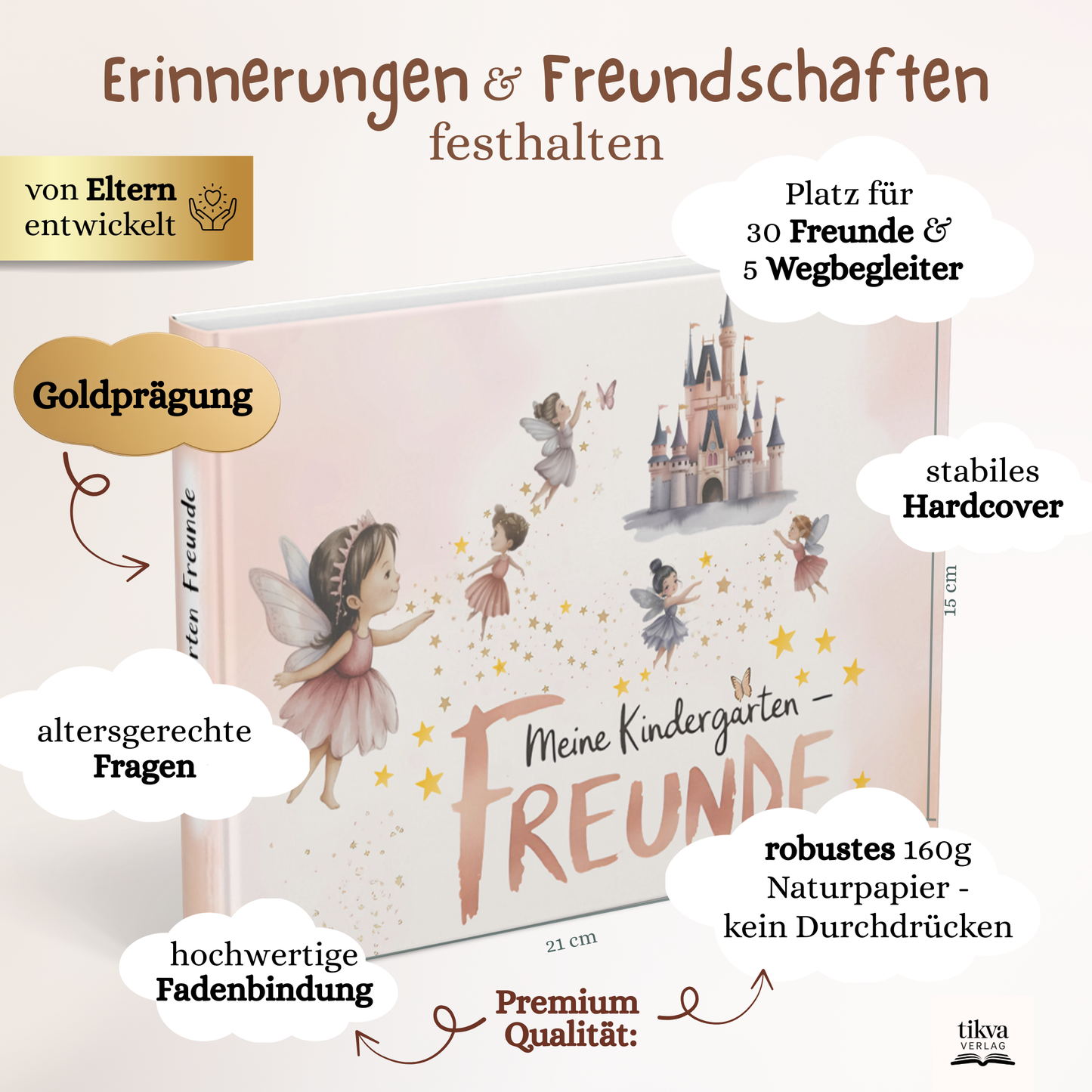 Freundebuch für den Kindergarten mit Märchen-Motiven