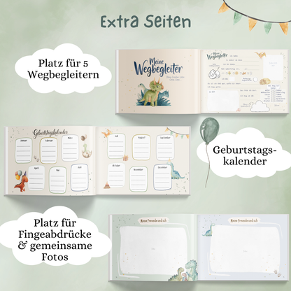 Freundebuch für den Kindergarten mit Dino-Motiven