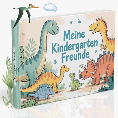 Freundebuch für den Kindergarten mit Dino-Motiven