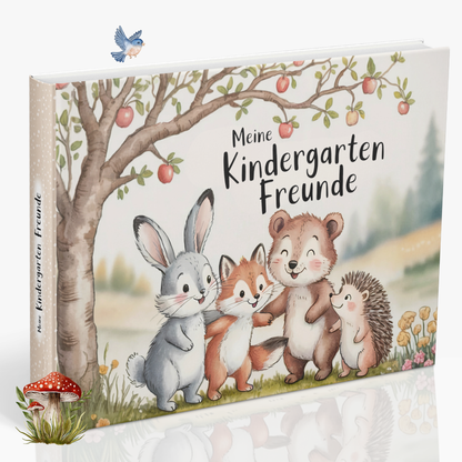 Freundebuch für den Kindergarten mit Waldtier-Motiven