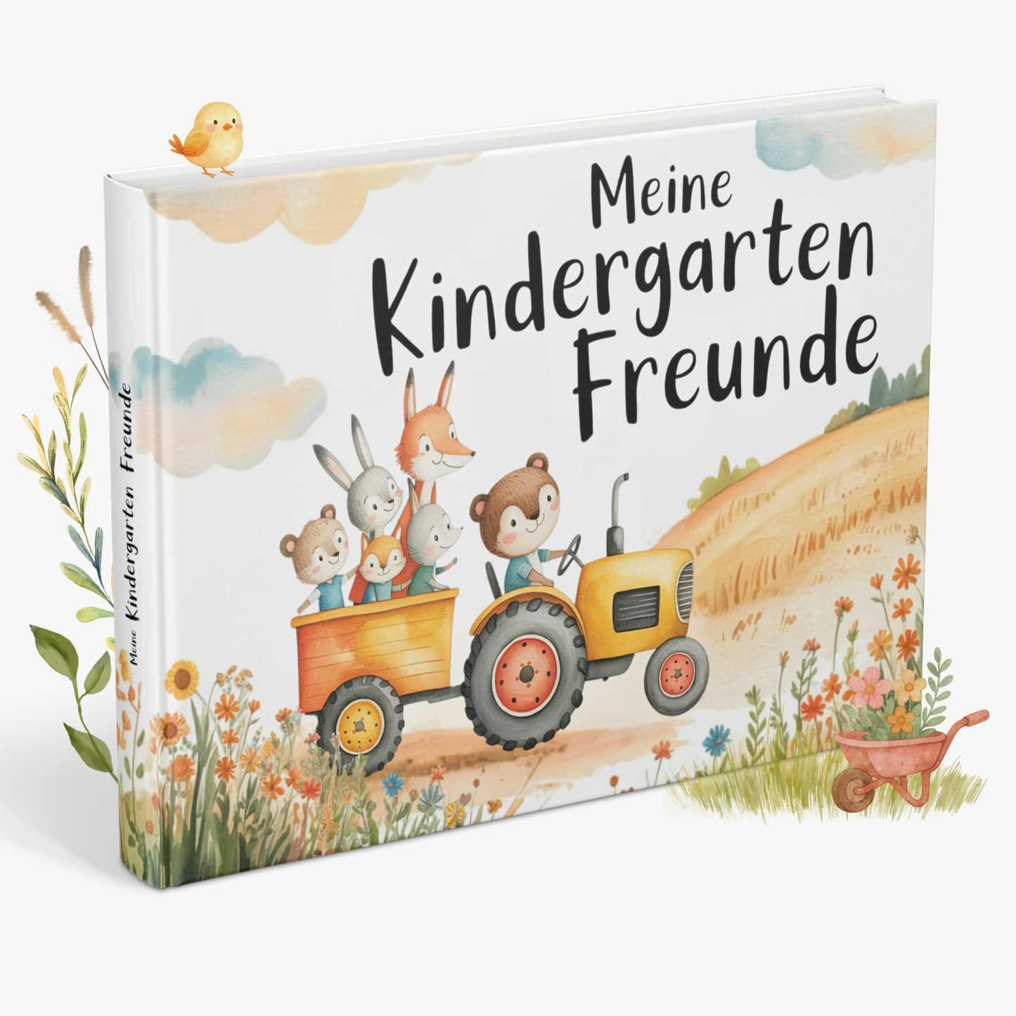 Freundebuch für den Kindergarten mit Traktor-Motiven